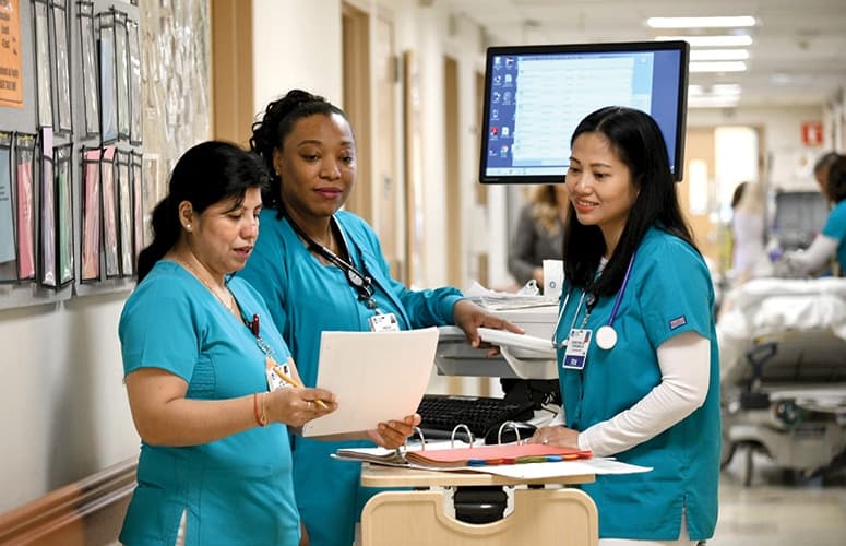 Healthcare team collaborating