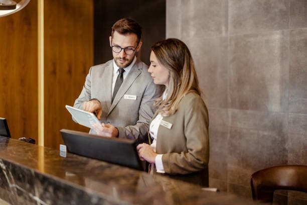 Professional hotel staff