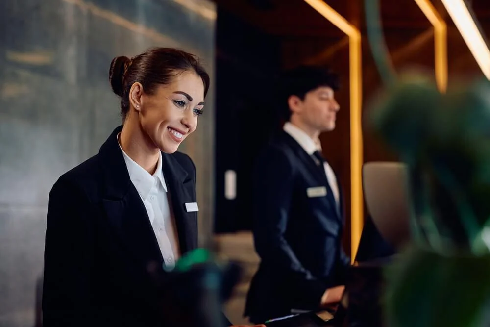 Hotel front desk staff